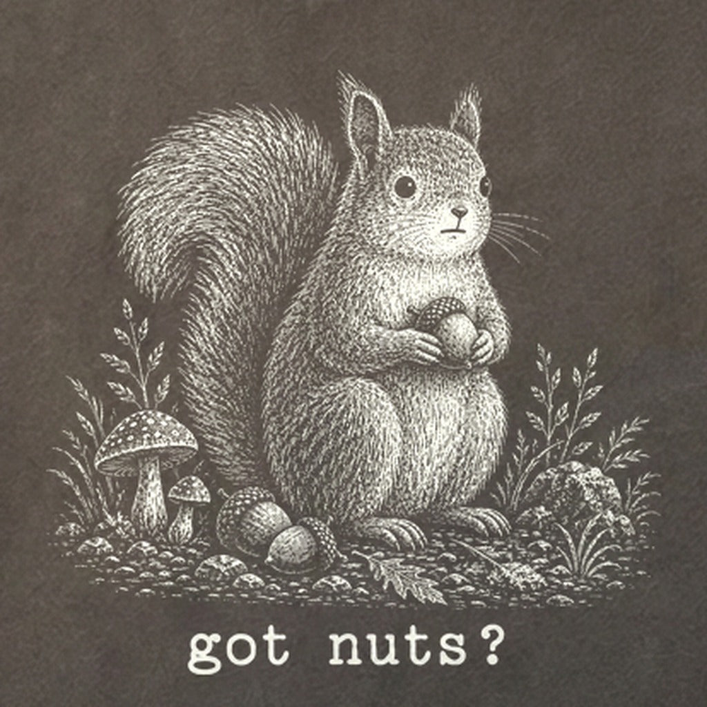Squirrel Got Nuts Cotton T-Shirt