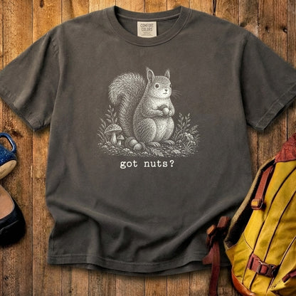 Squirrel Got Nuts Cotton T-Shirt