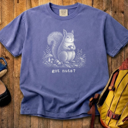 Squirrel Got Nuts Cotton T-Shirt
