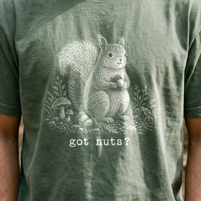 Squirrel Got Nuts Cotton T-Shirt