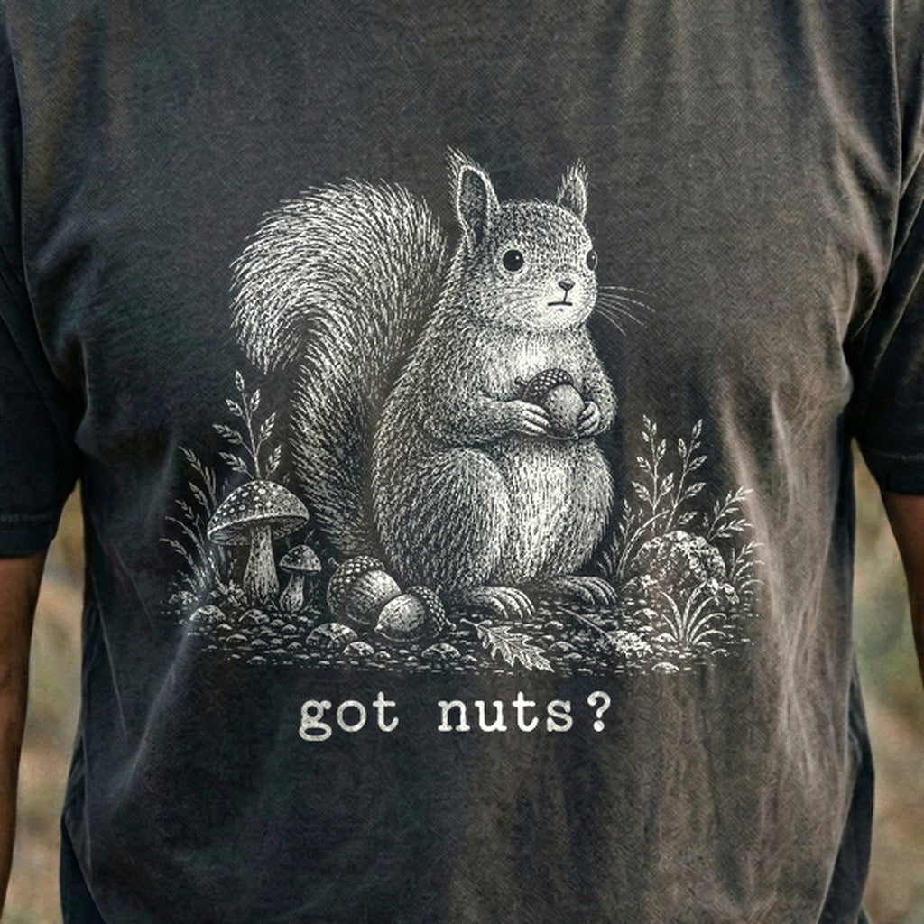 Squirrel Got Nuts Cotton T-Shirt