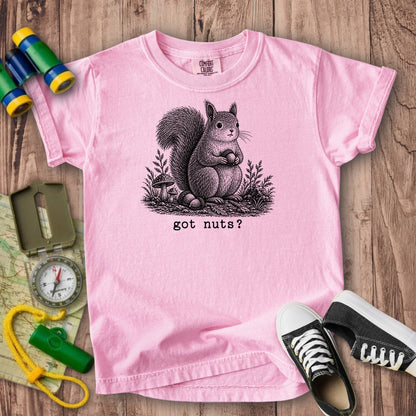 Squirrel Got Nuts Kids Cotton T-Shirt