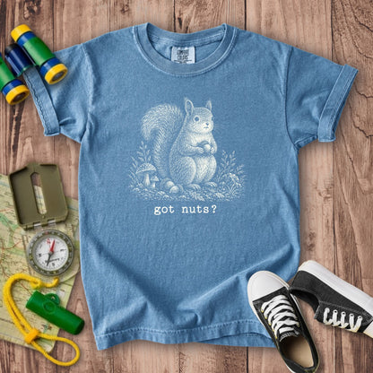 Squirrel Got Nuts Kids Cotton T-Shirt