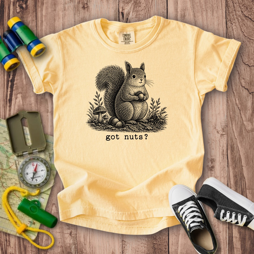 Squirrel Got Nuts Kids Cotton T-Shirt