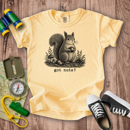 Squirrel Got Nuts Kids Cotton T-Shirt