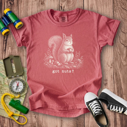 Squirrel Got Nuts Kids Cotton T-Shirt