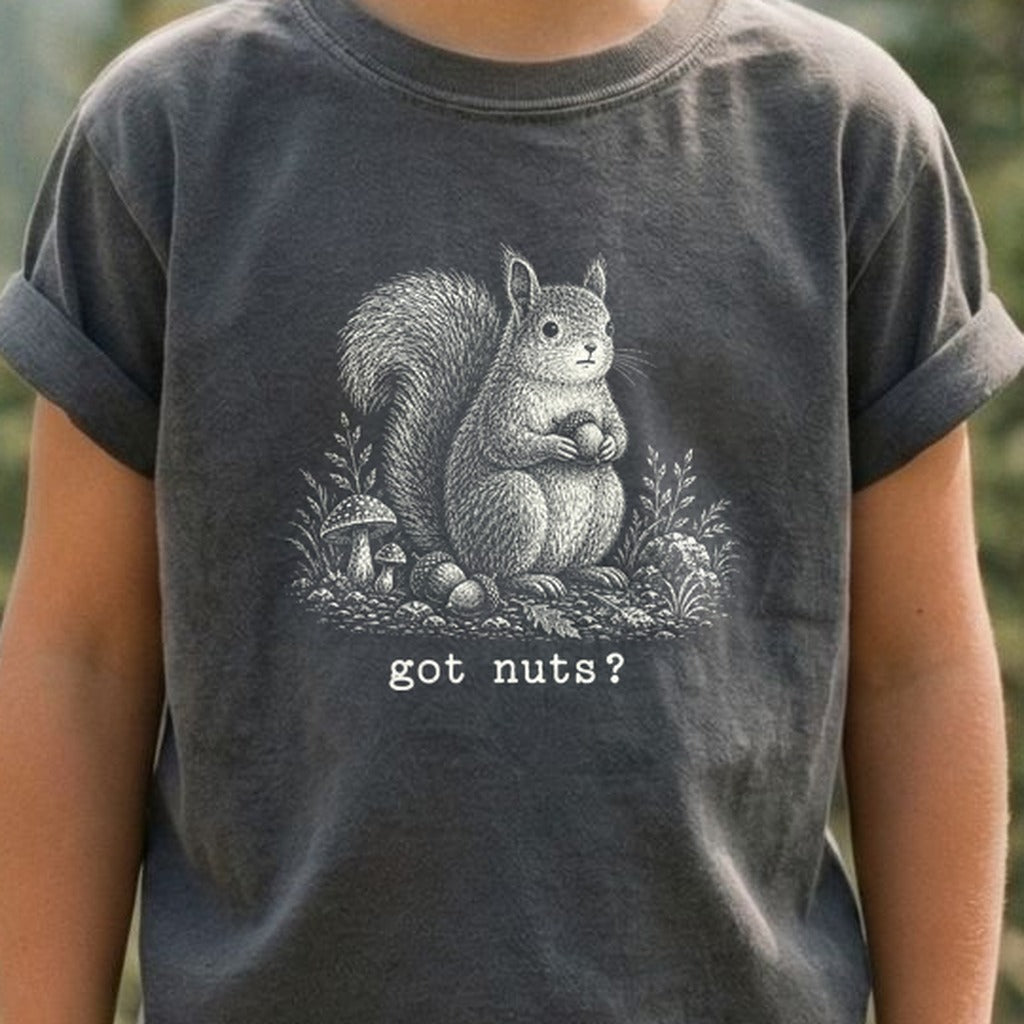 Squirrel Got Nuts Kids Cotton T-Shirt