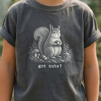 Squirrel Got Nuts Kids Cotton T-Shirt