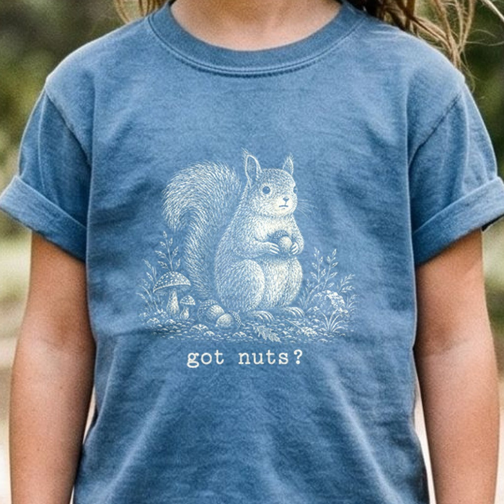 Squirrel Got Nuts Kids Cotton T-Shirt