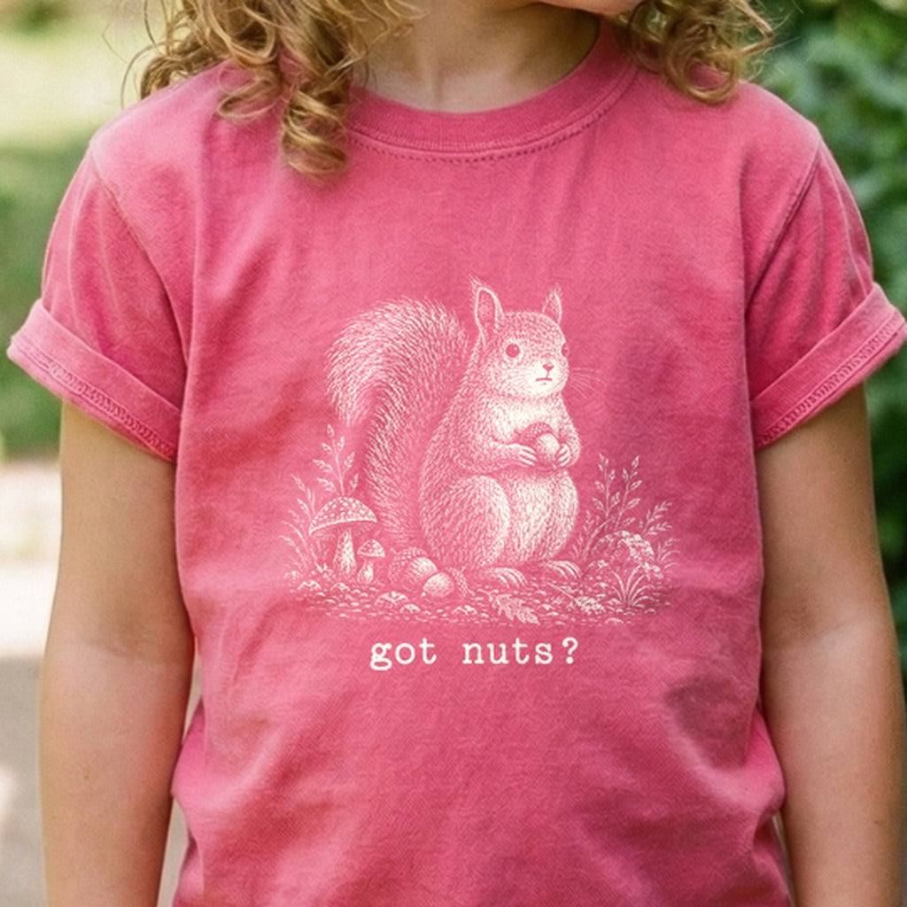 Squirrel Got Nuts Kids Cotton T-Shirt