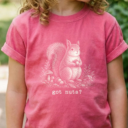 Squirrel Got Nuts Kids Cotton T-Shirt