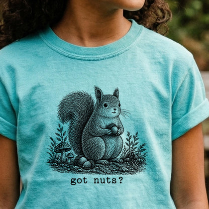 Squirrel Got Nuts Kids Cotton T-Shirt