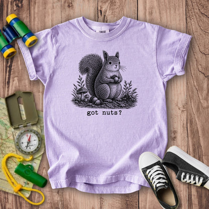 Squirrel Got Nuts Kids Cotton T-Shirt
