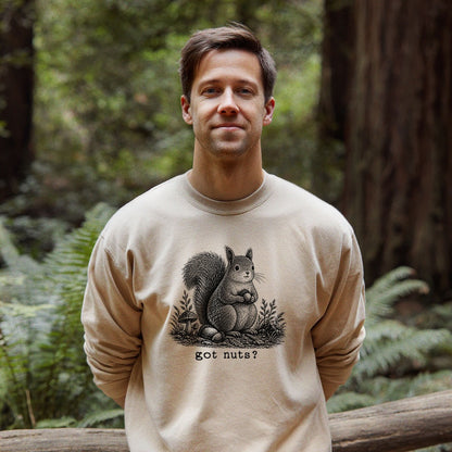 Squirrel Got Nuts Crewneck Sweatshirt