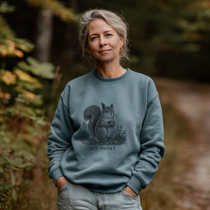 Squirrel Got Nuts Crewneck Sweatshirt