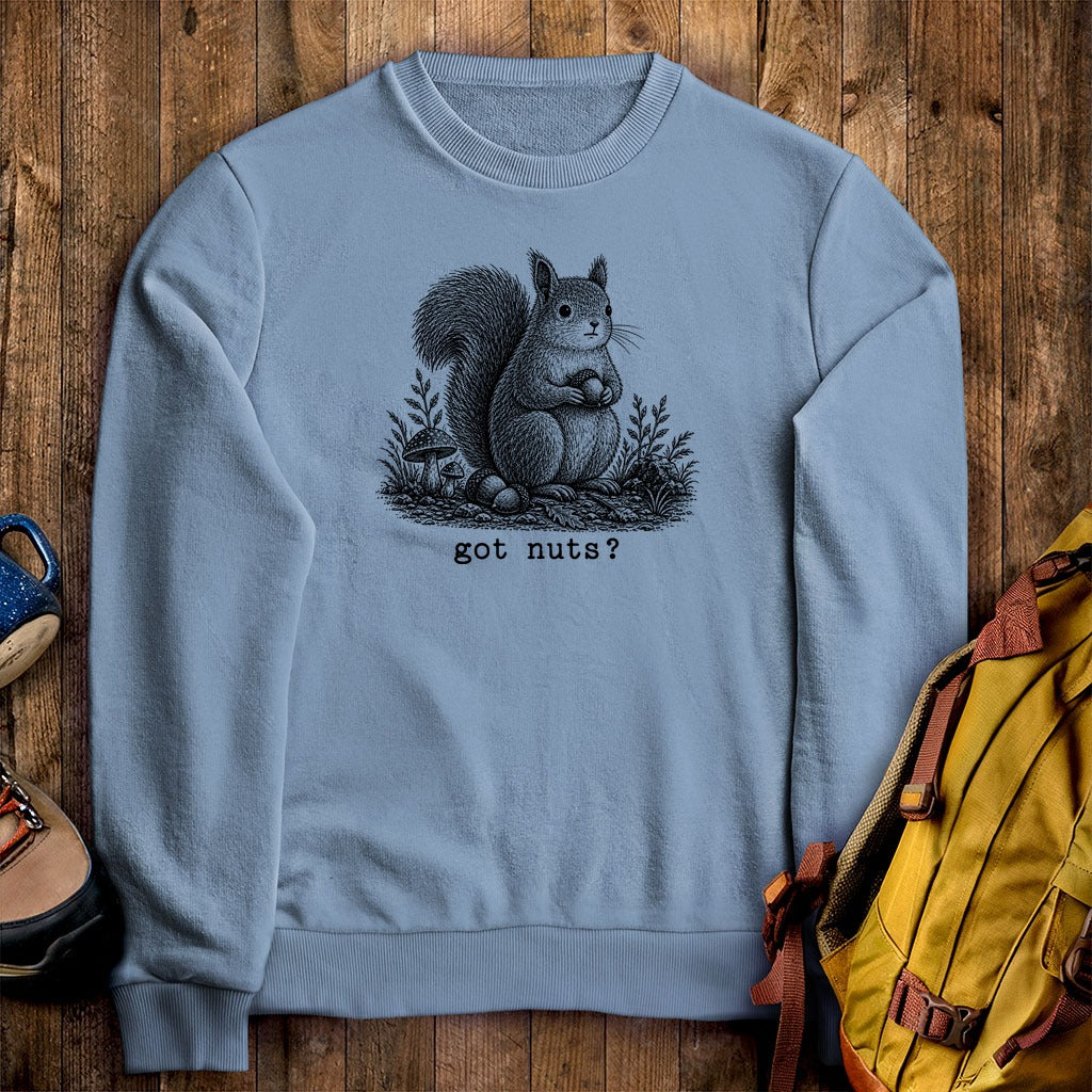 Squirrel Got Nuts Crewneck Sweatshirt