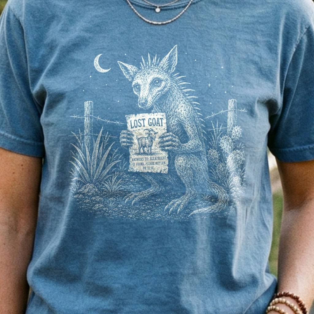 Chupacabra Lost Goat Cotton T-Shirt