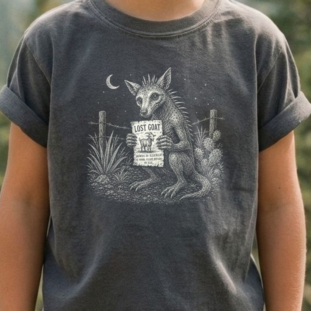Chupacabra Lost Goat Kids Cotton T-Shirt