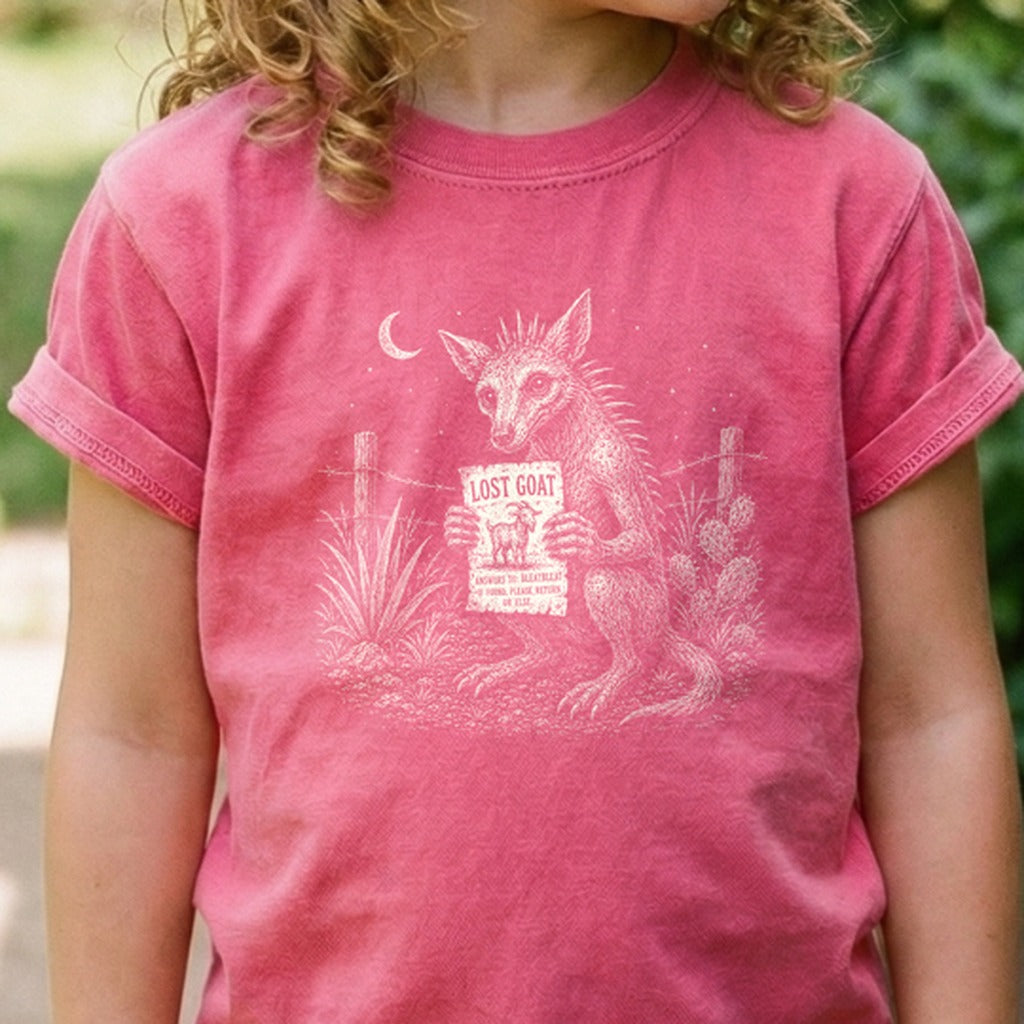 Chupacabra Lost Goat Kids Cotton T-Shirt