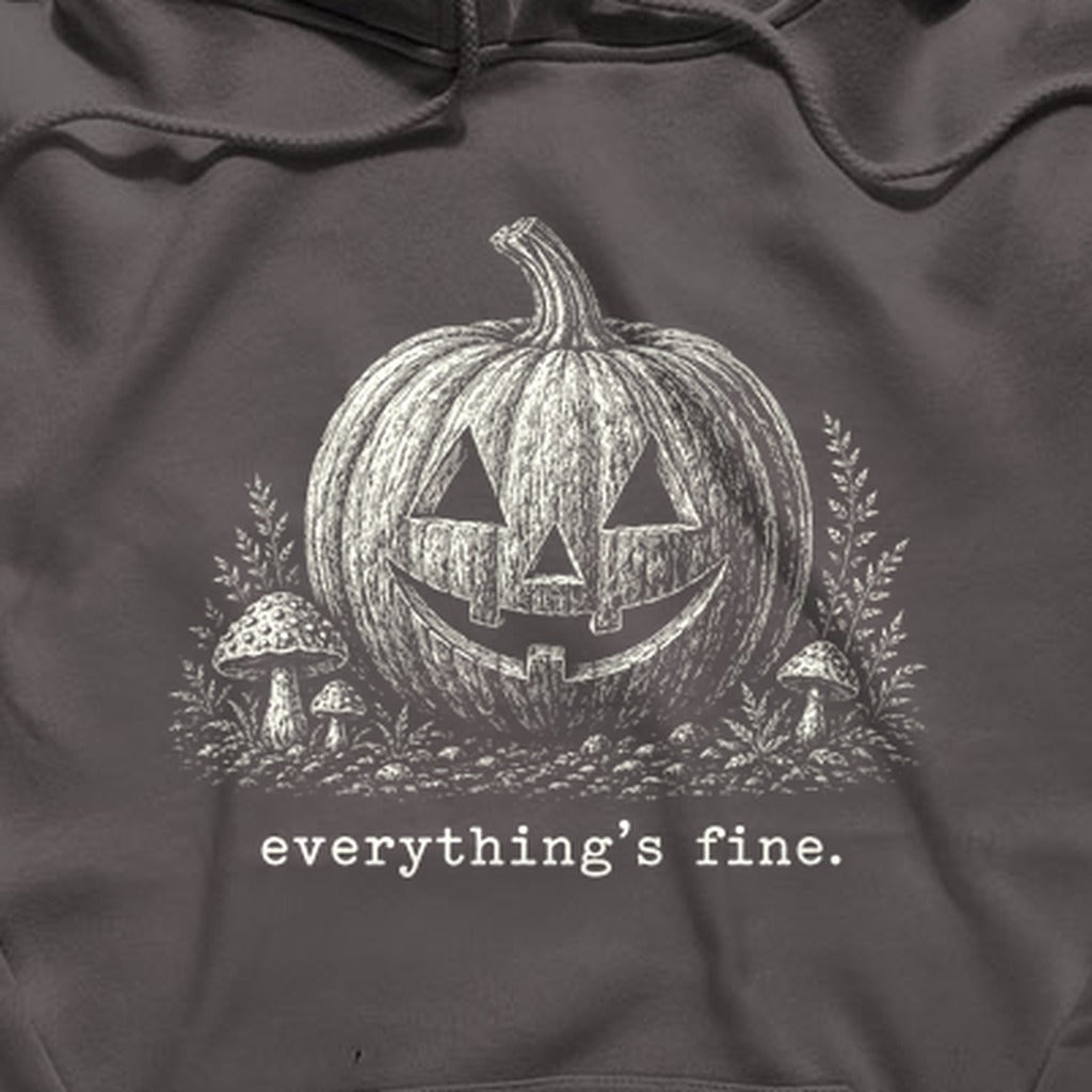 Halloween Pumpkin Everything is Fine Hoodie