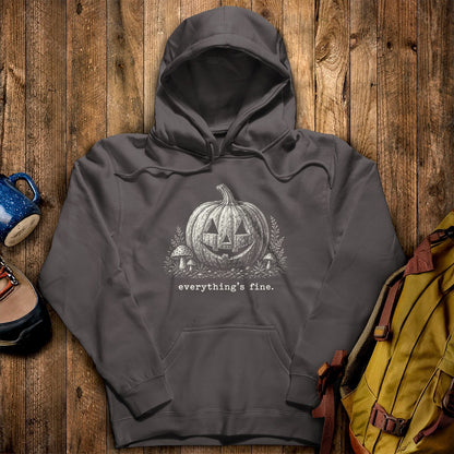 Halloween Pumpkin Everything is Fine Hoodie