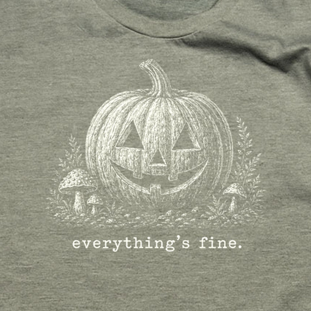 Halloween Pumpkin Everything is Fine T-Shirt