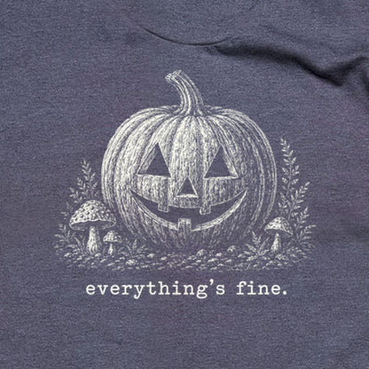 Halloween Pumpkin Everything is Fine T-Shirt