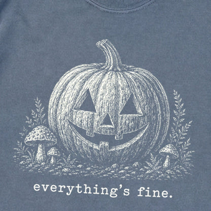 Halloween Pumpkin Everything is Fine Premium Long Sleeve