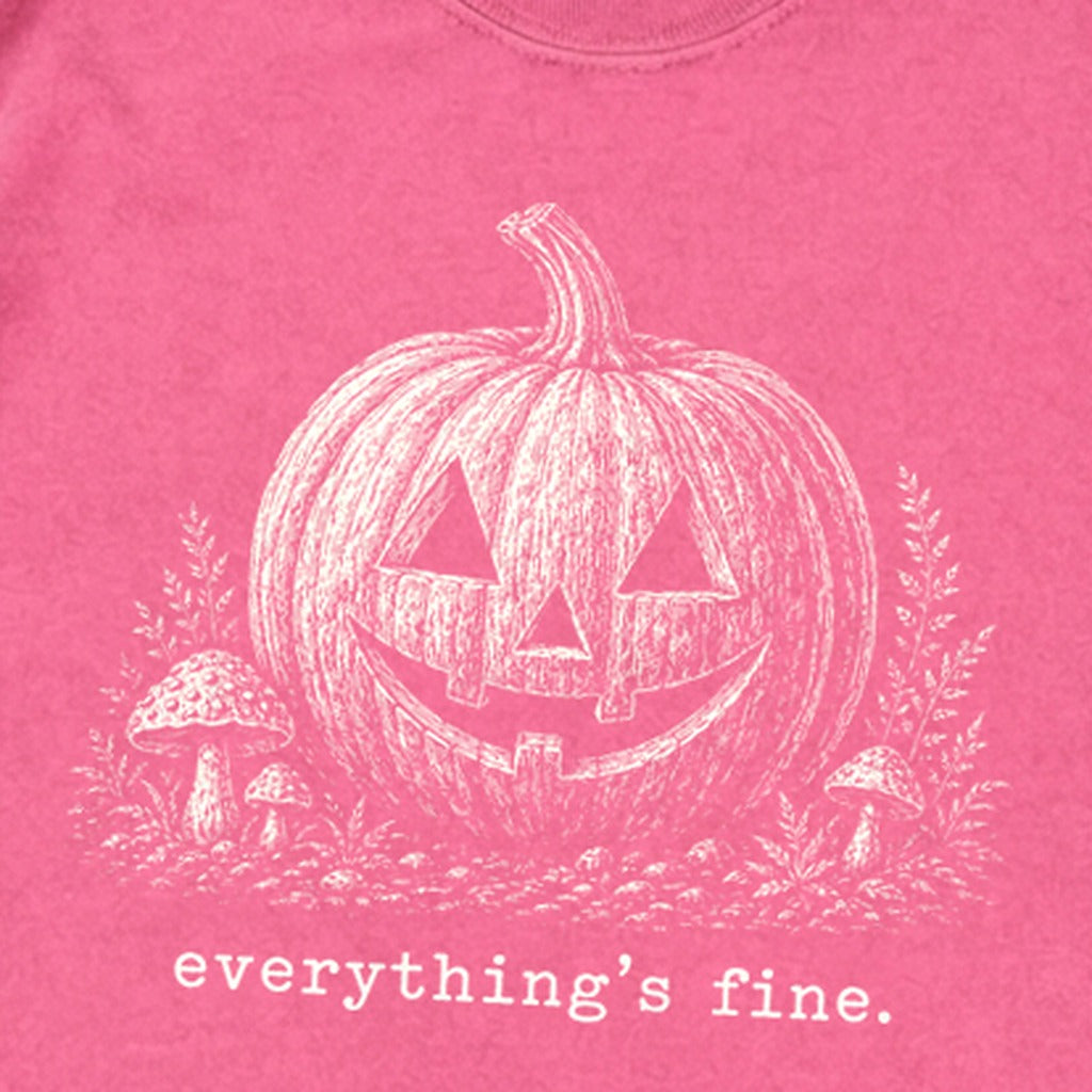 Halloween Pumpkin Everything is Fine Premium Long Sleeve