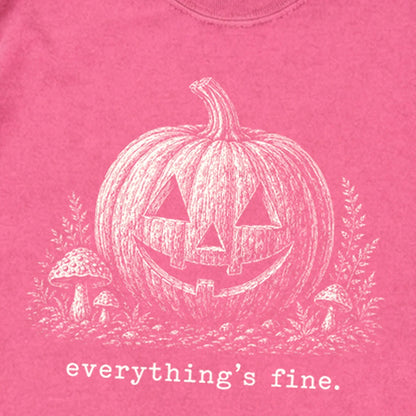 Halloween Pumpkin Everything is Fine Premium Long Sleeve