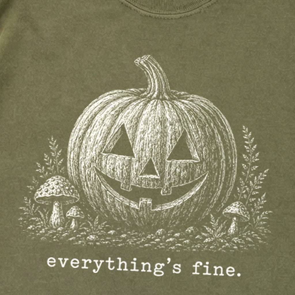 Halloween Pumpkin Everything is Fine Premium Long Sleeve