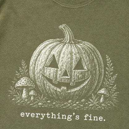 Halloween Pumpkin Everything is Fine Premium Long Sleeve