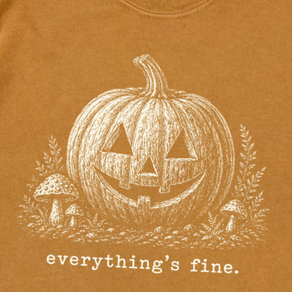 Halloween Pumpkin Everything is Fine Premium Long Sleeve