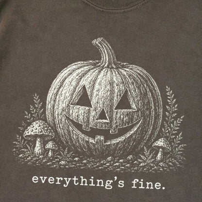 Halloween Pumpkin Everything is Fine Premium Long Sleeve