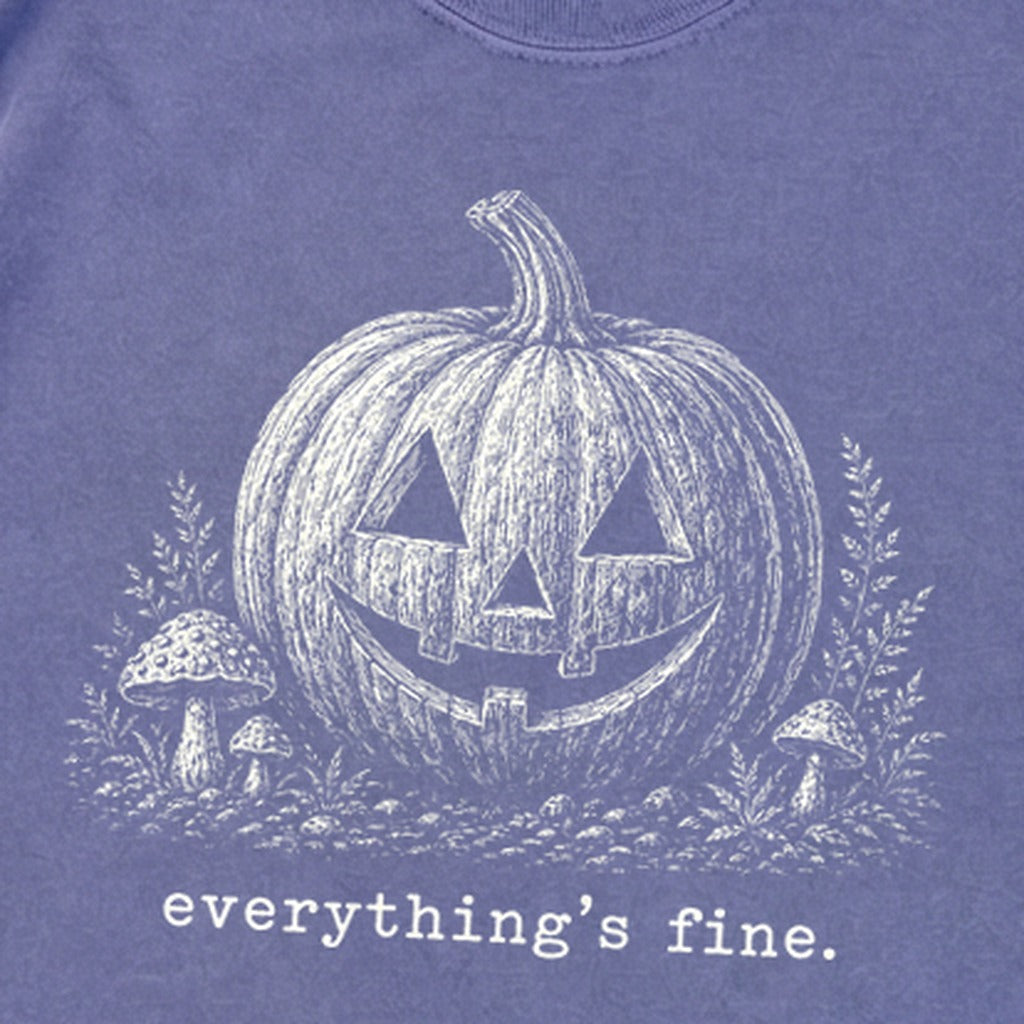 Halloween Pumpkin Everything is Fine Premium Long Sleeve