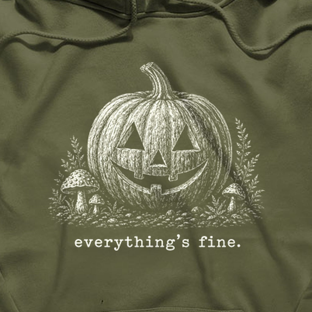 Halloween Pumpkin Everything is Fine Hoodie