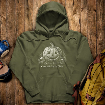 Halloween Pumpkin Everything is Fine Hoodie