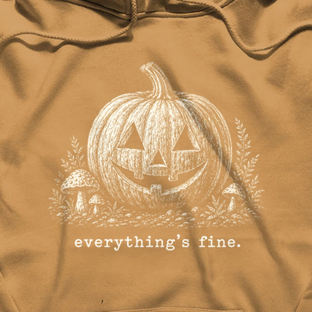 Halloween Pumpkin Everything is Fine Hoodie