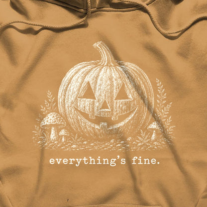Halloween Pumpkin Everything is Fine Hoodie