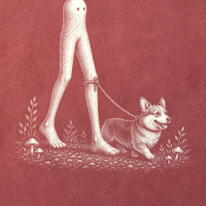 Fresno Nightcrawler Walking a Dog Cotton T-Shirt