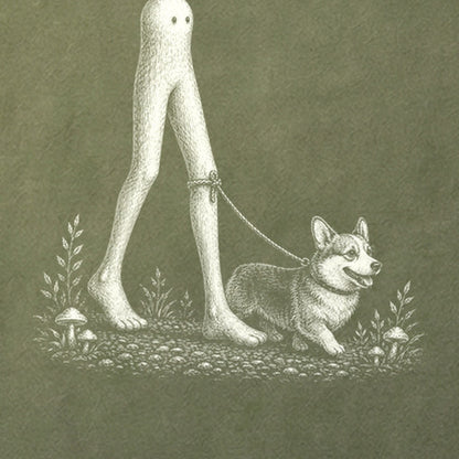 Fresno Nightcrawler Walking a Dog Cotton T-Shirt