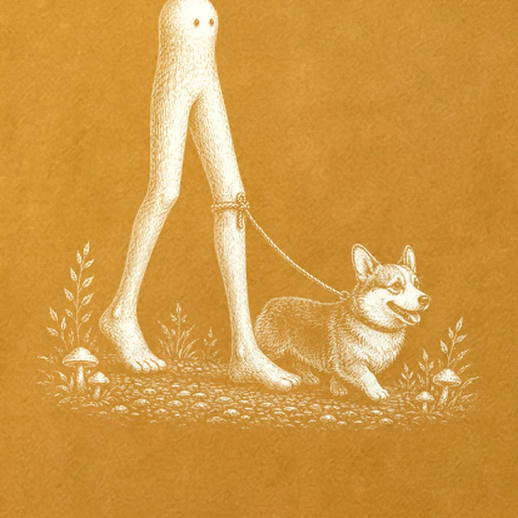 Fresno Nightcrawler Walking a Dog Cotton T-Shirt