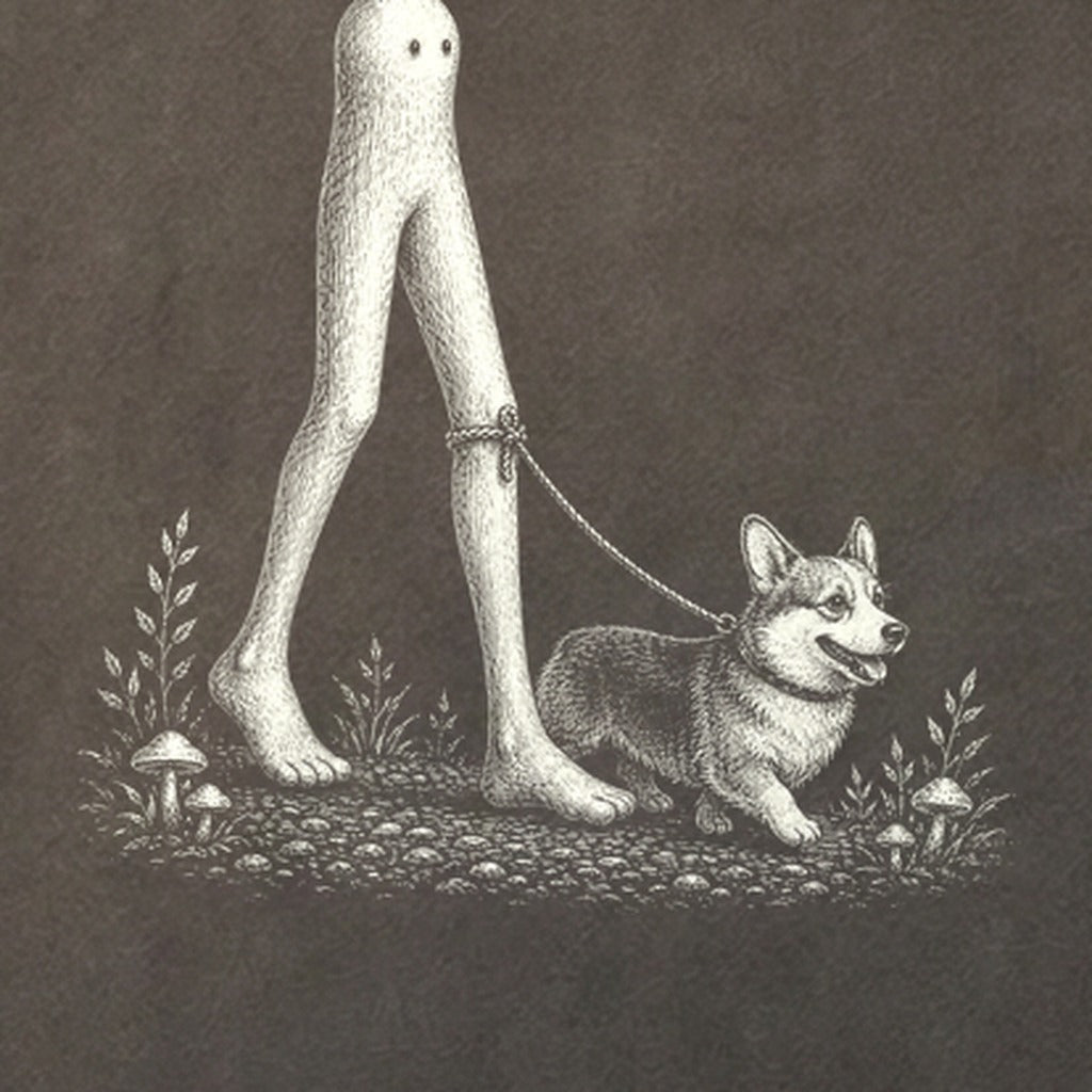 Fresno Nightcrawler Walking a Dog Cotton T-Shirt