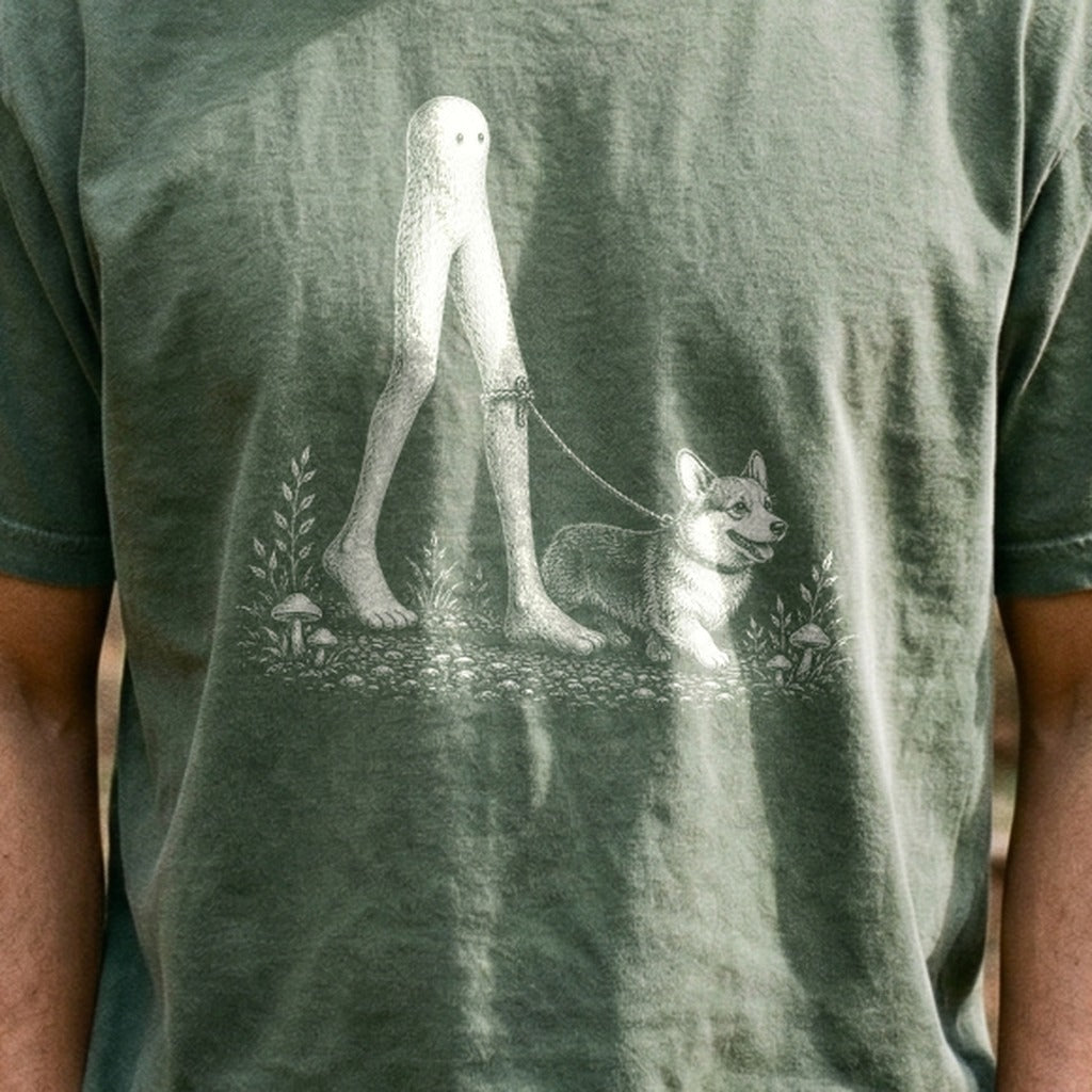 Fresno Nightcrawler Walking a Dog Cotton T-Shirt