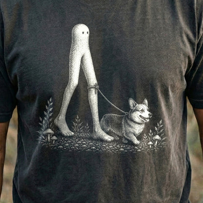 Fresno Nightcrawler Walking a Dog Cotton T-Shirt