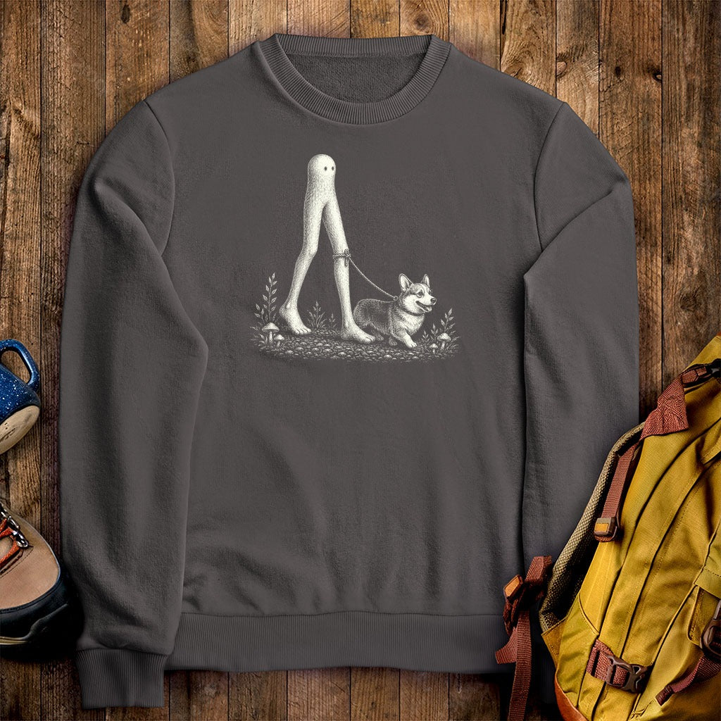Fresno Nightcrawler Walking a Dog Crewneck Sweatshirt