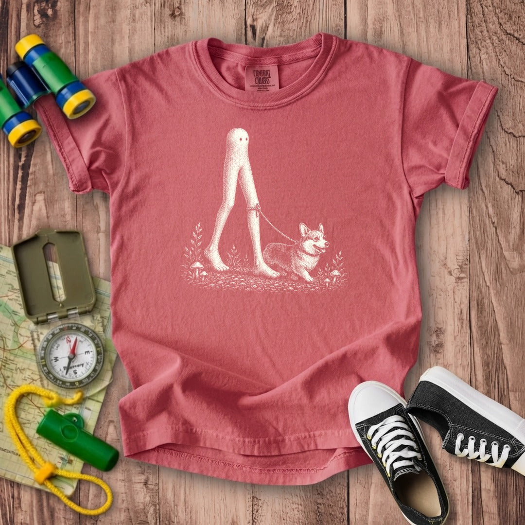 Fresno Nightcrawler Walking a Dog Kids Cotton T-Shirt