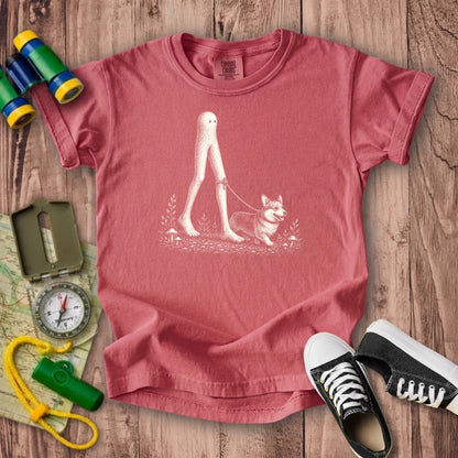 Fresno Nightcrawler Walking a Dog Kids Cotton T-Shirt