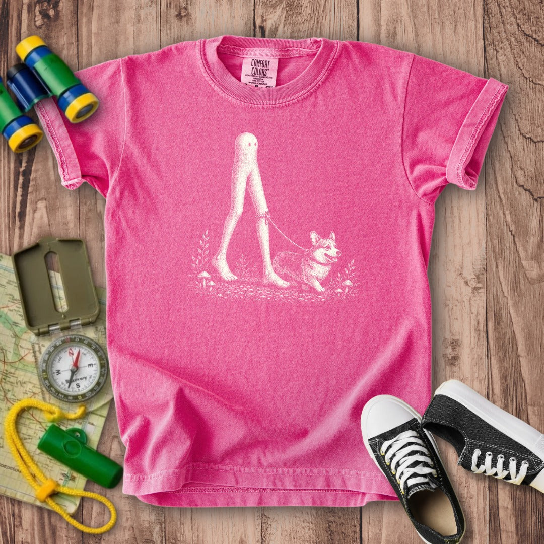 Fresno Nightcrawler Walking a Dog Kids Cotton T-Shirt