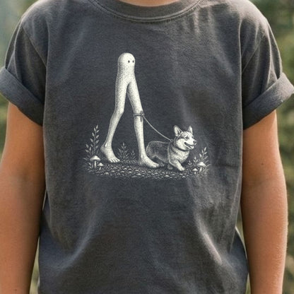 Fresno Nightcrawler Walking a Dog Kids Cotton T-Shirt